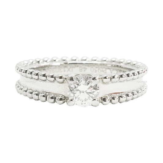 Van Cleef & Arpels ring SOLITAIRE Estelle Silver Pt950/Diamond #48 VCARG30048[ALMOST NEW][Authentic]