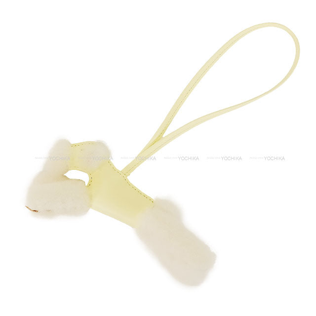 HERMES bag charm Buddy Dog Jaune Milton Agneau Milo/Mouton Stamp K[BRAND NEW][Authentic]