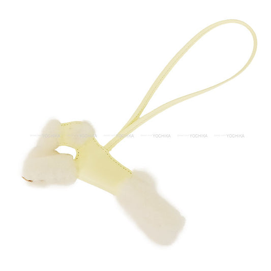HERMES bag charm Buddy Dog Jaune Milton Agneau Milo/Mouton Stamp K[BRAND NEW][Authentic]