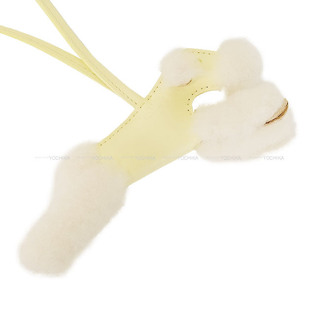 HERMES bag charm Buddy Dog Jaune Milton Agneau Milo/Mouton Stamp K[BRAND NEW][Authentic]