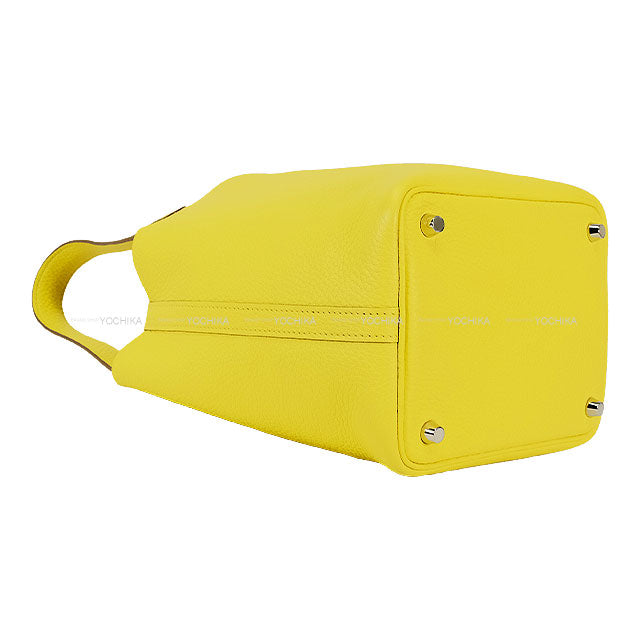 [Pre-loved] HERMES Handbag Picotin Lock 18 PM Lime Taurillon Clemence Silver HW Stamp Z[USED SA][Authentic]