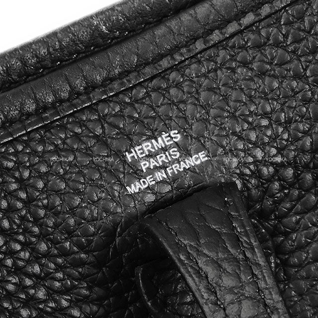 HERMES Shoulder bag Evelyne 16 TPM Sangles Caval Noir (Black)/Blanc (White) Taurillon Clemence Silver HW Stamp K[BRAND NEW][Authentic]