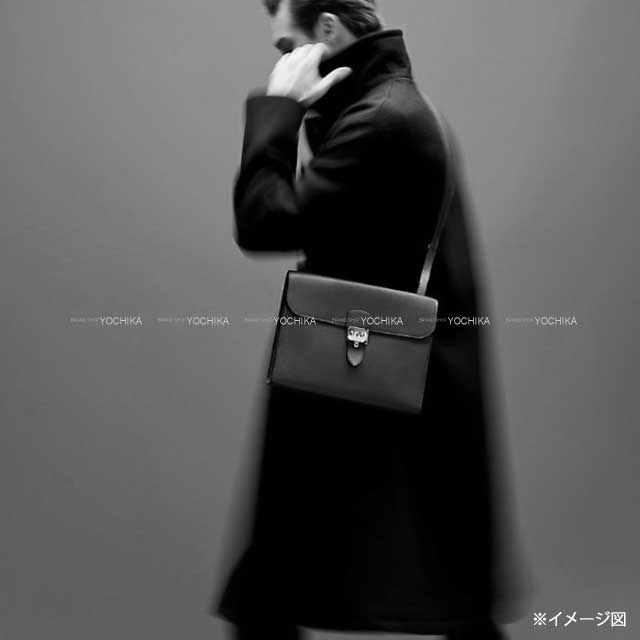 HERMES Business bag Sac a depeches29 Noir (Black) Veau Togo Mat Silver HW Stamp U[EXCELLENT][Authentic]