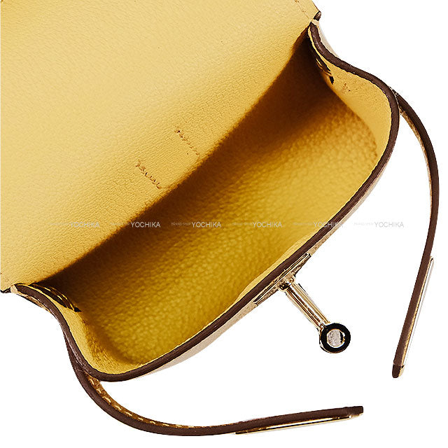 HERMES bag charm Kelly Festival New Dore (Metallic Gold) Chevre Chamkila Champagne Gold HW Stamp K[BRAND NEW][Authentic]