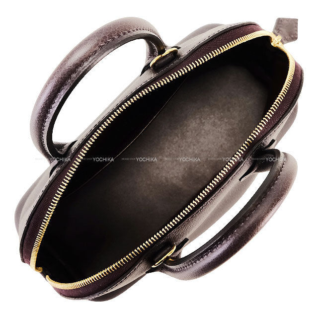 HERMES Shoulder bag Bolide 1923 20 mini Verso Prunoir/Prune Evercolor Gold HW Stamp K[BRAND NEW][Authentic]