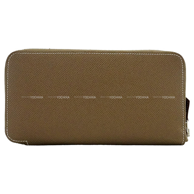 HERMES long wallet Azap Silk'in Long EN LIBERTE! Etoupe Veau Epsom Silver HW Stamp K[BRAND NEW][Authentic]