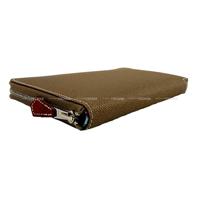 HERMES long wallet Azap Silk'in Long EN LIBERTE! Etoupe Veau Epsom Silver HW Stamp K[BRAND NEW][Authentic]