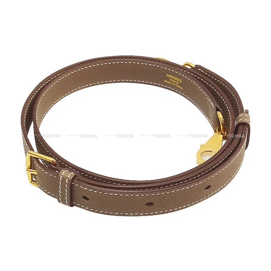 HERMES shoulder strap A Strap 20mm Etoupe Veau Epsom Gold HW Stamp K[BRAND NEW][Authentic]