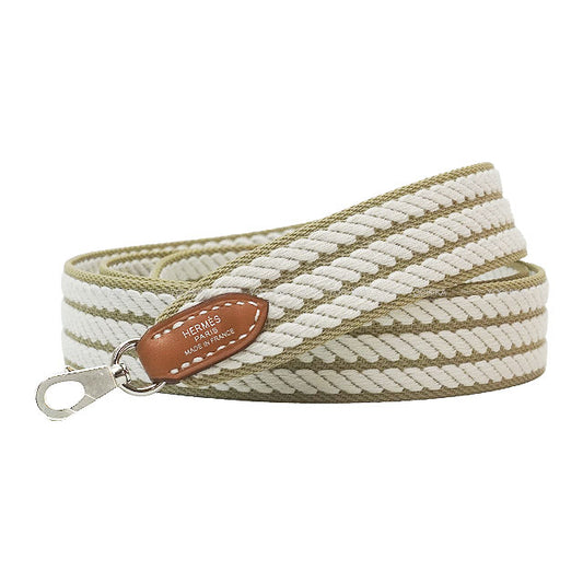 HERMES shoulder strap Bandouliere 25mm 105cm Sangles Cordage for Mini Beige Marfa/Gris Perle/Gold Toile H/Veau Swift Silver HW Stamp K[BRAND NEW][Authentic]