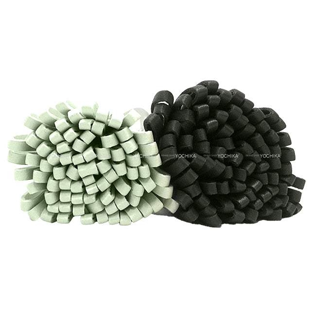 HERMES key ring Carmen Unodos Vert Mangrove/Vert Fizz Agneau Milo Silver HW[BRAND NEW][Authentic]