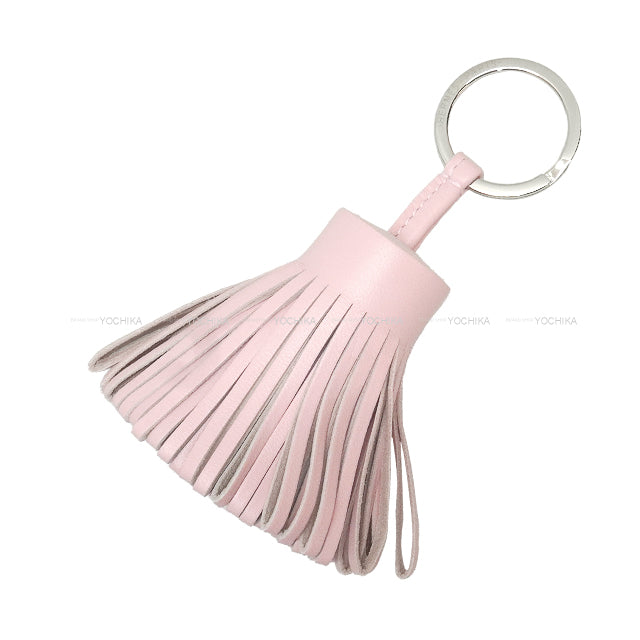 HERMES key ring Carmen Rose Darling Agneau Milo Silver HW Stamp W[BRAND NEW][Authentic]