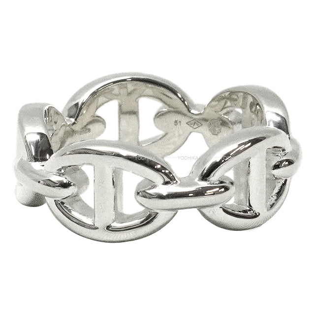 HERMES ring Chaine D'ancre Enchainee PM Silver925 (SV925 Ag925) #53[EXCELLENT][Authentic]