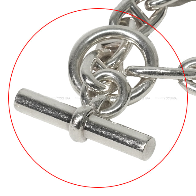 [Pre-loved] HERMES bracelet Chaine D'ancre GM 13 Links Silver Silver925 (SV925 Ag925) 1 frame around 0.8"[USED SA][Authentic]