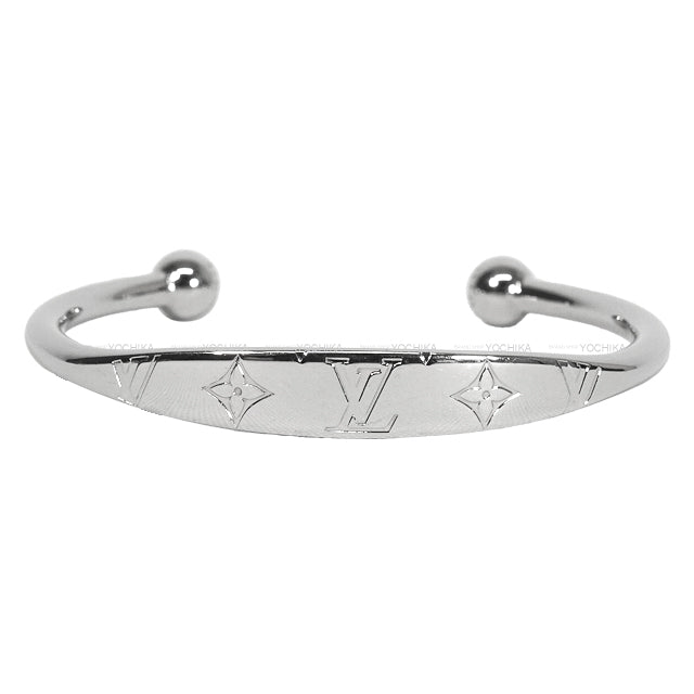 [Pre-loved] LOUIS VUITTON bangle Jonck Monogram M Silver Silver925 (SV925 Ag925) M64839[USED SA][Authentic]