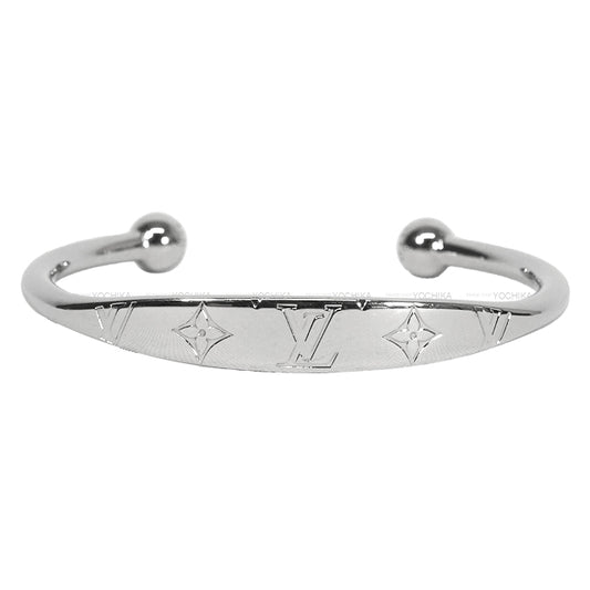 [Pre-loved] LOUIS VUITTON bangle Jonck Monogram M Silver Silver925 (SV925 Ag925) M64839[USED SA][Authentic]