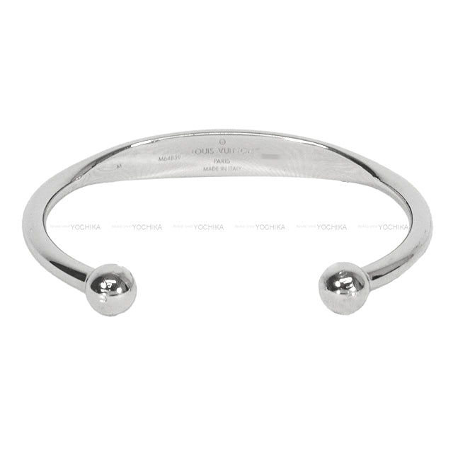 [Pre-loved] LOUIS VUITTON bangle Jonck Monogram M Silver Silver925 (SV925 Ag925) M64839[USED SA][Authentic]