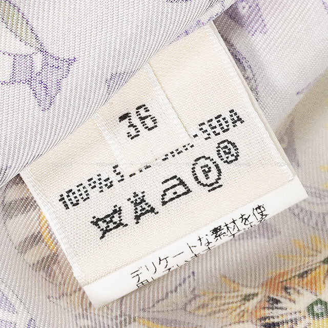 [Pre-loved] HERMES Blouse by Martin Margiela Rencontre Oceane Sleeveless Purple/Multi Color Silk100% #38[USED SA][Authentic]