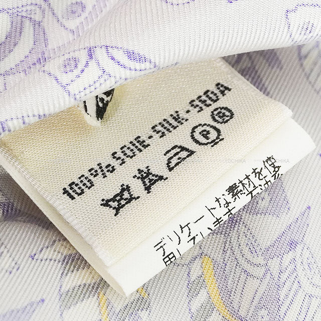 [Pre-loved] HERMES Blouse by Martin Margiela Rencontre Oceane Sleeveless Purple/Multi Color Silk100% #38[USED SA][Authentic]