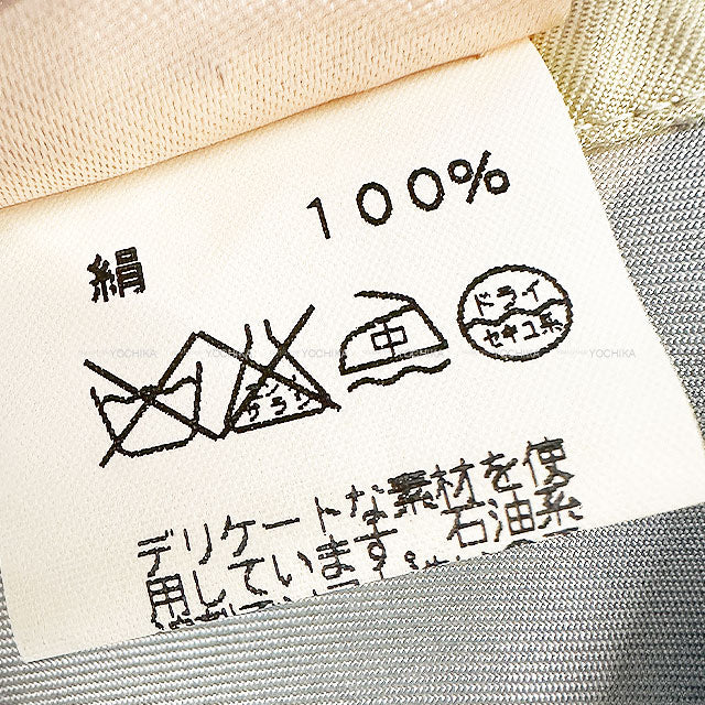 [Pre-loved] HERMES Blouse Vintage Short-Sleeve Shirt Brides de Gala Ivory/Multi Color Silk100% #40[USED A][Authentic]