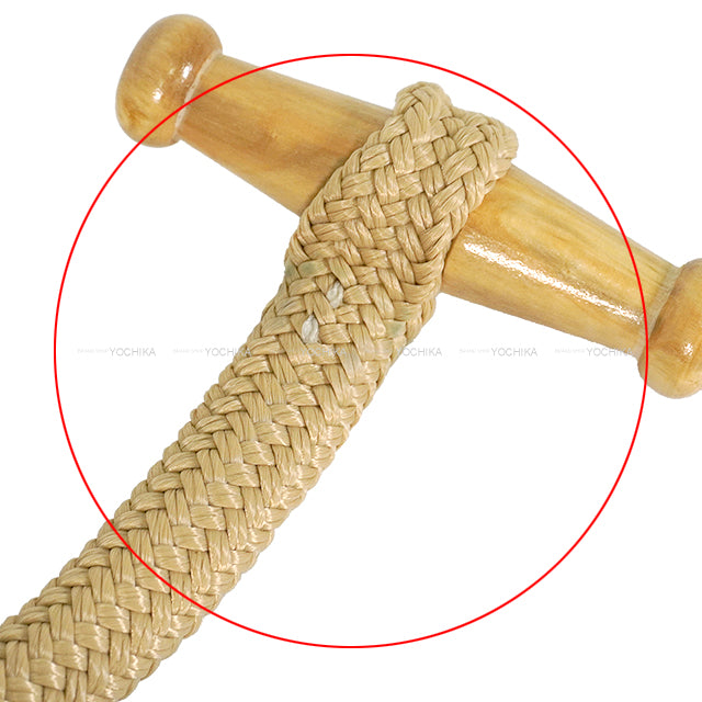 [Pre-loved] HERMES tote bag Beach Bag Cabas De Plage Thalassa Beige/Orange Toile Brodee Silver HW[LIKE NEW][Authentic]