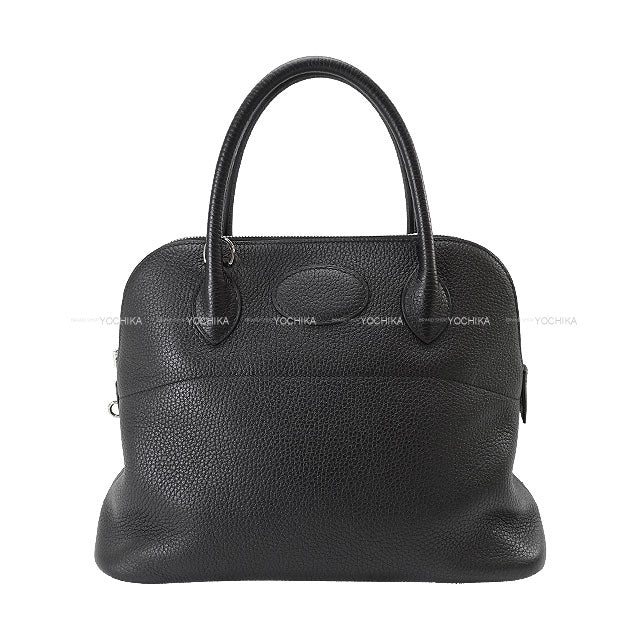 [Pre-loved] HERMES Shoulder bag Bolide31 Noir (Black) Taurillon Clemence Silver HW Stamp Z[USED SA][Authentic]