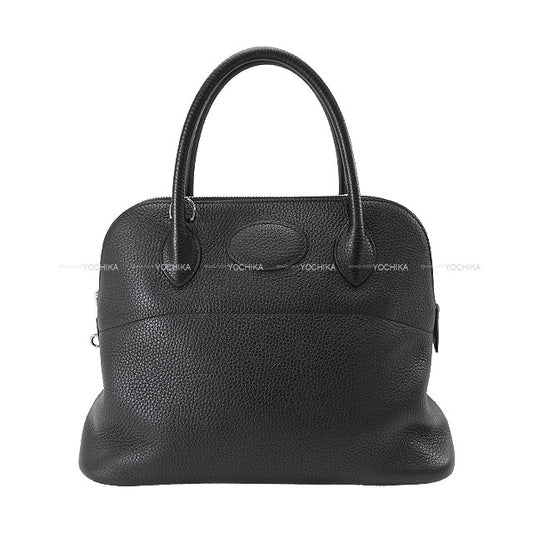 [Pre-loved] HERMES Shoulder bag Bolide31 Noir (Black) Taurillon Clemence Silver HW Stamp Z[USED SA][Authentic]