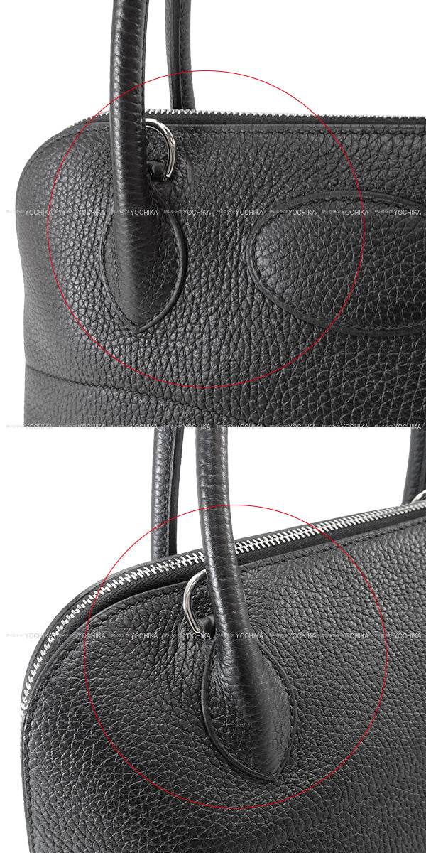 [Pre-loved] HERMES Shoulder bag Bolide31 Noir (Black) Taurillon Clemence Silver HW Stamp Z[USED SA][Authentic]