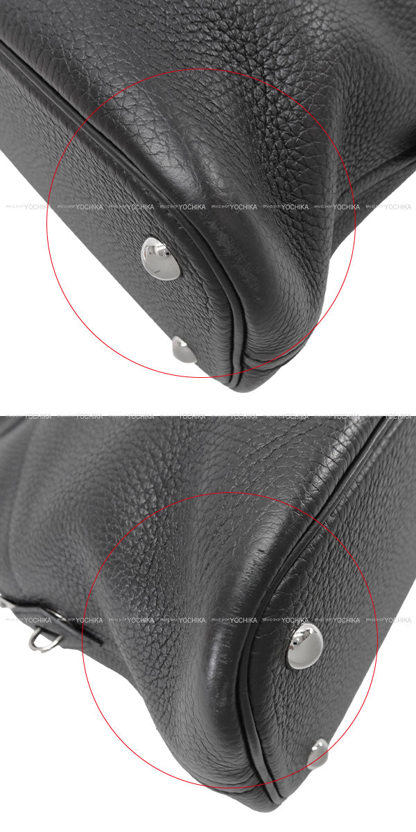 [Pre-loved] HERMES Shoulder bag Bolide31 Noir (Black) Taurillon Clemence Silver HW Stamp Z[USED SA][Authentic]