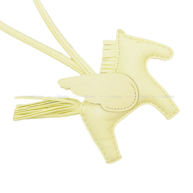 [Pre-loved] HERMES bag charm Rodeo Pegasus PM Jaune Milton Agneau Milo/Veau Swift Stamp W[LIKE NEW][Authentic]