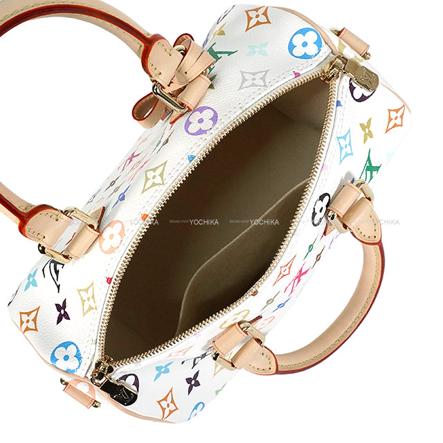 LOUIS VUITTON Shoulder bag LV×TM Murakami Takashi Speedy Bandouliere 25 Blanc (White) /Multi Color Monogram Canvas Gold HW M13085[EXCELLENT][Authentic]