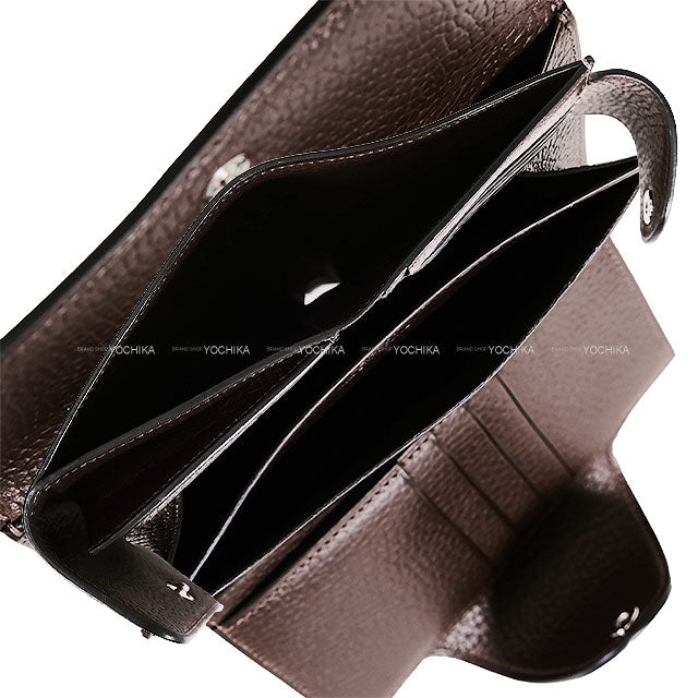 HERMES Bi-fold wallet ILIADE Compact Terre Galop d'Hermes cowhide Silver HW Stamp K[BRAND NEW][Authentic]