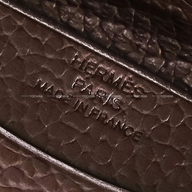 HERMES Bi-fold wallet ILIADE Compact Terre Galop d'Hermes cowhide Silver HW Stamp K[BRAND NEW][Authentic]