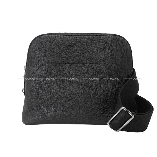 HERMES Shoulder bag Bolide Messenger Noir (Black) Veau Togo Silver HW Stamp K[ALMOST NEW][Authentic]