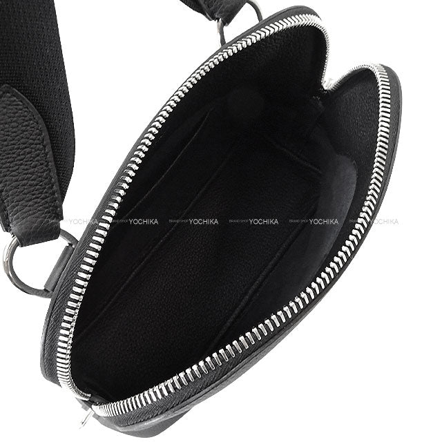 HERMES Shoulder bag Bolide Messenger Noir (Black) Veau Togo Silver HW Stamp K[ALMOST NEW][Authentic]