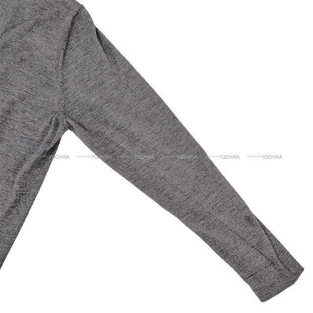 [Pre-loved] HERMES Knit Margiela period Sleeveless turtleneck ＆ long cardigan Grey Cashmere/Silk #SM[USED A][Authentic]
