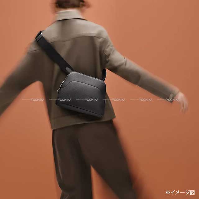 HERMES Shoulder bag Bolide Messenger Noir (Black) Veau Togo Silver HW Stamp K[ALMOST NEW][Authentic]