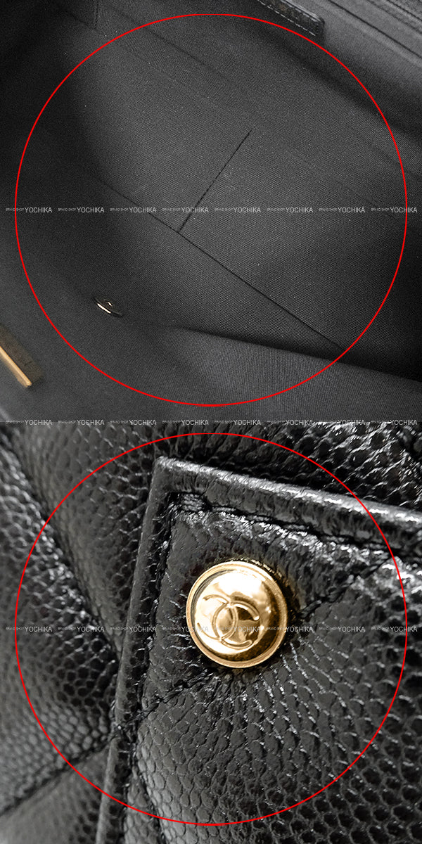 [Pre-loved] CHANEL Shoulder bag Jumbo Matelasse XXL 40 COCO mark Chain With twilly Noir (Black) Graind Calf(Caviarskin) Gold HW[LIKE NEW][Authentic]