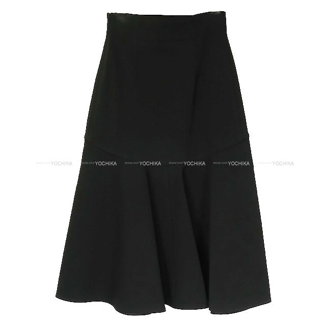 [Pre-loved] HERMES skirt Flared A-line Noir (Black) Cotton #34[LIKE NEW][Authentic]