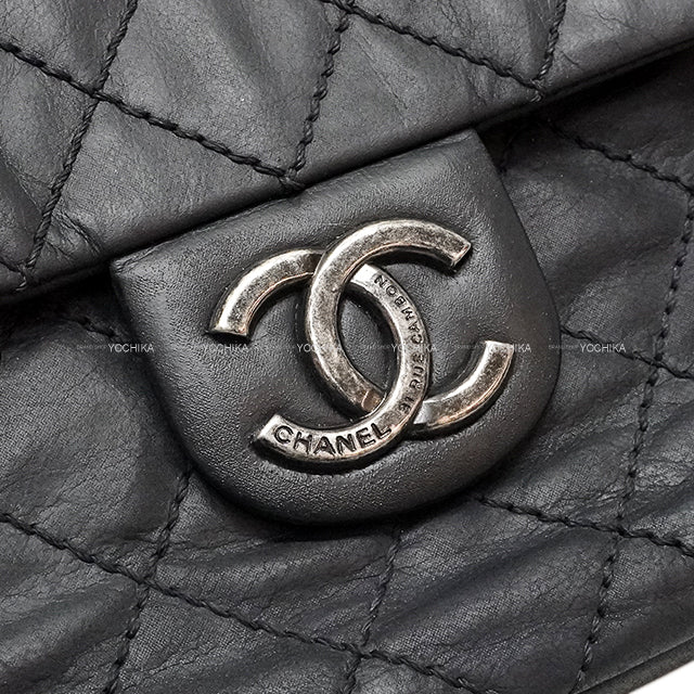 [Pre-loved] CHANEL Shoulder bag Matelasse COCO mark Wild Stitch Chain Shoulder Noir (Black) coated lambskin Antique Silver HW[USED SA][Authentic]