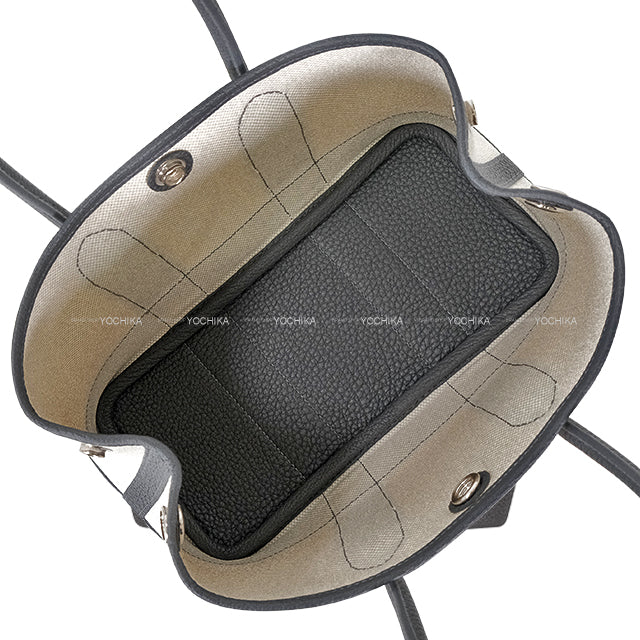 HERMES Handbag Neo Garden Party 23 Ardoise /Ecru Toile H Viking/Veau Negonda Silver HW Stamp K[BRAND NEW][Authentic]