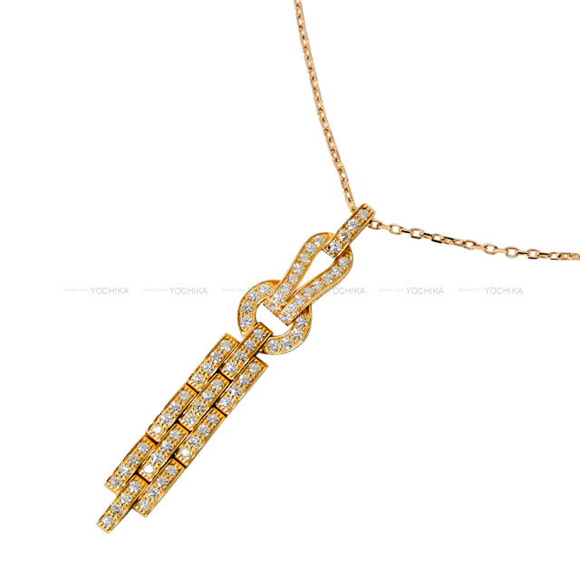 [Pre-loved] CARTIER necklace Agrafe Diamond Diamond/K18PG[LIKE NEW][Authentic]