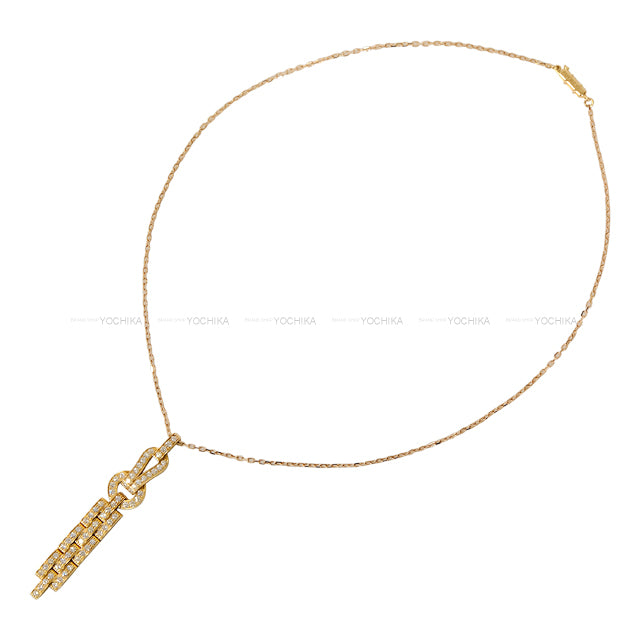 [Pre-loved] CARTIER necklace Agrafe Diamond Diamond/K18PG[LIKE NEW][Authentic]