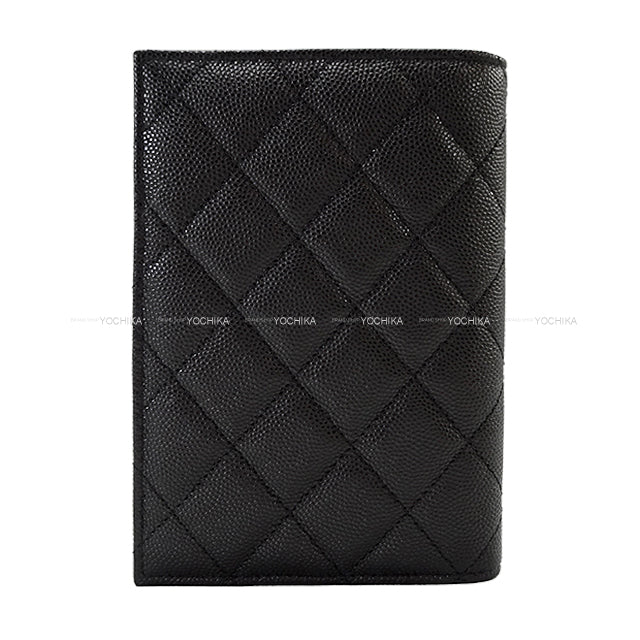 New Métiers d'Art Collection 2025 CHANEL passport case Matelasse Big COCO mark Noir (Black) Grained Shiny Calfskin Champagne Gold HW AP4718[BRAND NEW][Authentic]