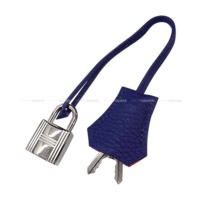 [Pre-loved] HERMES Handbag Birkin25 Verso Bleu Encre/Orange Veau Togo Silver HW Stamp Y[LIKE NEW][Authentic]