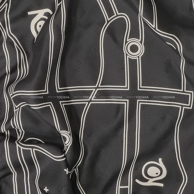 HERMES scarf frou-frou Scarf 70 Quadrige Steeple Noir (Black) Silk100%[EXCELLENT][Authentic]