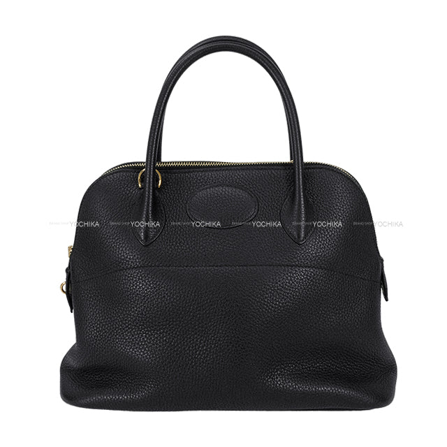 HERMES Shoulder bag Bolide31 Noir (Black) Taurillon Clemence Gold HW Stamp C[EXCELLENT][Authentic]