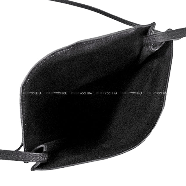 [Pre-loved] HERMES Shoulder bag Omenitou Sacoche Noir (Black) Box Calf Stamp □F[LIKE NEW][Authentic]