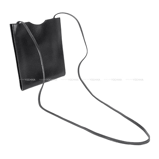 [Pre-loved] HERMES Shoulder bag Omenitou Sacoche Noir (Black) Box Calf Stamp □F[LIKE NEW][Authentic]