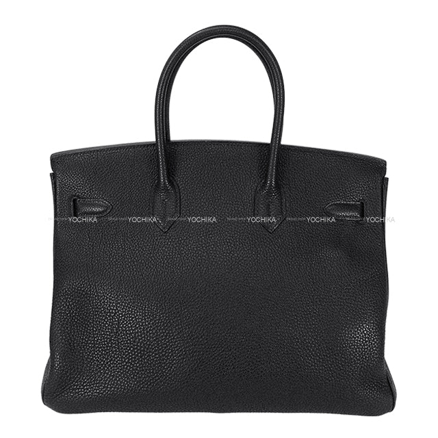 [Pre-loved] HERMES Handbag Birkin35 Noir (Black) Veau Togo Silver HW Stamp □K[USED SA][Authentic]