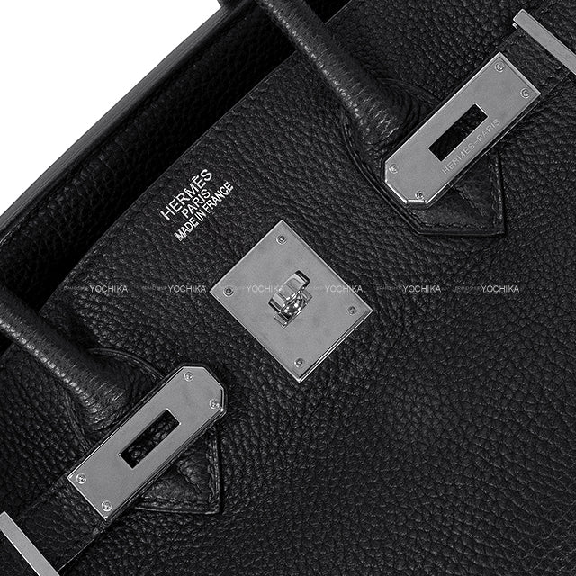 [Pre-loved] HERMES Handbag Birkin35 Noir (Black) Veau Togo Silver HW Stamp □K[USED SA][Authentic]